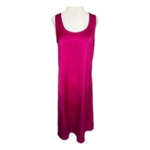J.Crew Sleeveless‎ Midi Dress Pink Raspberry Casual Career Size 6P NWT